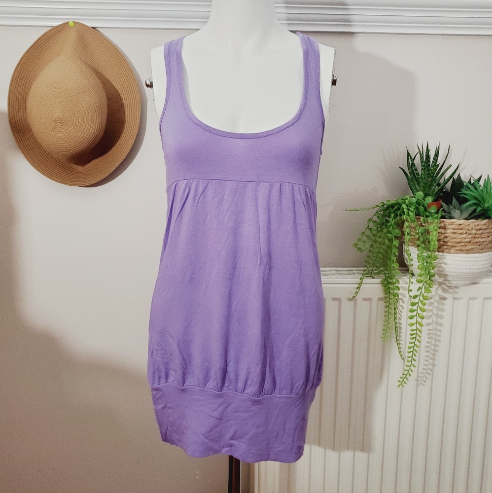 Bedo Femme Light Purple Long Style Loose Fit Tank